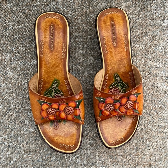 Brown & Orange Summer Sandals 👡 - Picture 3 of 4